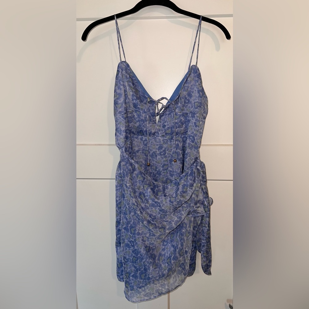 Hello Molly Floral Blue Mini Dress